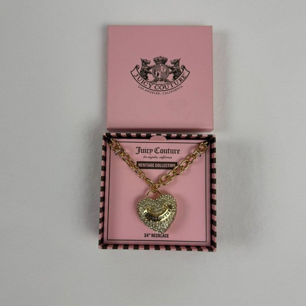 Juicy Couture Chunky Necklace Puffy Heart Pendant - NWT